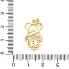 Rack Plating Brass Micro Pave Clear Cubic Zirconia Pendants KK-M309-39F-G-3