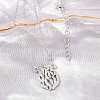 Brass Micro Pave Clear Cubic Zirconia Flame Pendant Adjustable Slider Necklaces KK-CBA4547-10P-2