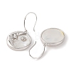 925 Sterling Silver Moon Dangle Earrings EJEW-C115-11P-2