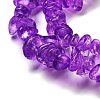 Transparent Crackle Glass Beads Strands GLAA-U004-01K-3