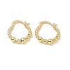 Rack Plating Brass Beaded Oval Hoop Earrings for Women LS-EJEW-M209-05G-1