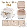 Portable Travel PU Leather Jewelry Storage Zipper Boxes with Handle CON-WH20005-28A-2