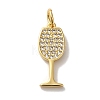 Brass Micro Pave Cubic Pendants X-KK-U027-07G-01-2