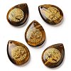 Natural Tiger Eye Drop Pendants G-C158-01B-1