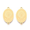 Religion 201 Stainless Steel Oval with Virgin Links Connector Charms STAS-T073-53C-G-1