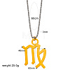 Punk Style 304 Stainless Steel Twelve Constellations Pendant Necklaces with Stainless Steel Tone Box Chains WGE8D8E-12-1