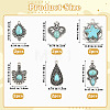 12Pcs 6 Styles Imitation Turquoise Resin Pendants FIND-SZ0019-78-2