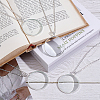 4Pcs Alloy Magnifying Glass Flat Round Pendant Long Necklaces NJEW-UN0001-75B-2