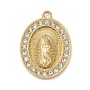 304 Stainless Steel & Rhinestone Pendants STAS-G371-09E-01G-1