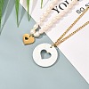 Heart Pendant Necklaces Set for Girl Women NJEW-JN03682-6
