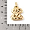 Brass Micro Pave Cubic Zirconia Pendants ZIRC-P121-01G-Z-3