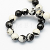 Natural Zebra Jasper Round Beads Strands G-S174-8mm-2