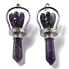 Natural Amethyst Pointed Big Pendants KK-H491-01P-04-1