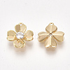 Brass Cubic Zirconia Charms KK-S350-289-2