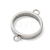 304 Stainless Steel Open Back Bezel Connector Charms STAS-B126-05B-P-2