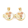 Brass Locket Pendants KK-D232-06G-2