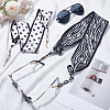 2Pcs 2 Colors Polyester & Acrylic Eyeglasses Chains AJEW-SP0006-02B-4