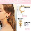10Pcs Brass Stud Earring Findings KK-BBC0023-22-2