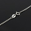 Anti-Tarnish Rhodium Plated 925 Sterling Silver Necklaces STER-M034-33B-1