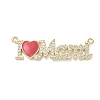 Valentine's Day Brass Micro Pave Clear Cubic Zirconia and Enamel Pendants KK-T084-04G-1