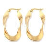 202 Stainless Steel Irregular Oval Hoop Earring EJEW-H003-10G-1