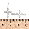 Brass Pave Clear Cubic Zirconia Pendants KK-CBA6A75-55A-P-3