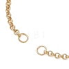 Brass Double Ring Link Chain Slider Bracelet Making AJEW-JB01508-2