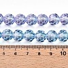 Baking Paint Transparent Glass Beads Strands LS-DGLA-A035-T10mm-A06-5