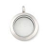 304 Stainless Steel Floating Locket Pendants X-STAS-E443-41P-03-1