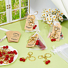 24Pcs Cherry Alloy & Resin Keychains KEYC-PH01615-4