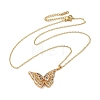 Brass Micro Pave Cubic Zirconia Pendant Necklaces for Women NJEW-E106-06KCG-02-2