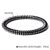 6MM Synthetic Non-magnetic Hematite Geometric Beaded Stretch Bracelets WGA5C5D-01-1
