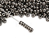 Dark Gray 11/0 Grade A Electroplated Glass Seed Beads X-SEED-Q008-F576-4