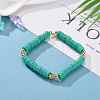 Handmade Polymer Clay Heishi Beads Stretch Bracelets BJEW-JB05621-05-4