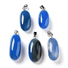 Natural Agate Dyed Pendants G-Q016-03G-1