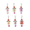 ABS Plastic Imitation Pearl & Transparent Acrylic Pendants Decorations HJEW-JM03603-04-2