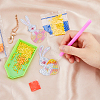 1 Set DIY Rabbit with Easter Egg Diamond Painting Keychains Kits DIY-FH0005-10-4