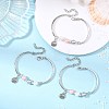 Synthetic Non-magnetic Hematite & Shell Pearl Beads Charm Bracelets BJEW-JB13947-1
