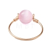 Round Natural Selenite Finger Rings RJEW-TA00127-6