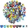 180Pcs 9 Colors Handmade Evil Eye Lampwork Beads Strands LAMP-FH0001-09-1