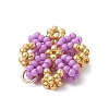Glass Seed Beaded Pendants PALLOY-MZ01267-05-3