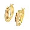 Two-layer Oval Brass Enamel Hoop Earrings EJEW-S252-03B-G-4