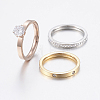 304 Stainless Steel Stackable Finger Ring Sets RJEW-P063-04-2