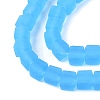 Transparent Frosted Glass Beads Strands GLAA-N072-01A-A12-3