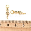 Brass Micro Pave Cubic Zirconia Charms KK-U056-35G-3