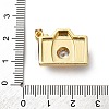 Brass Micro Pave Cubic Zirconia & Enamel Pendants KK-Q098-36G-A-3
