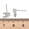 SHEGRACE Brass Micro Pave Cubic Zirconia Stud Earrings XGRQ4N495-709P-3