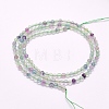 Natural Fluorite Beads Strands G-F509-38-3mm-3
