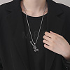 Halloween 304 Stainless Steel Guitar Skull Pendant Necklaces for Men WGCDC24-01-3