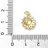 Brass Micro Pave Clear Cubic Zirconia Charms KK-L253-22G-02-3